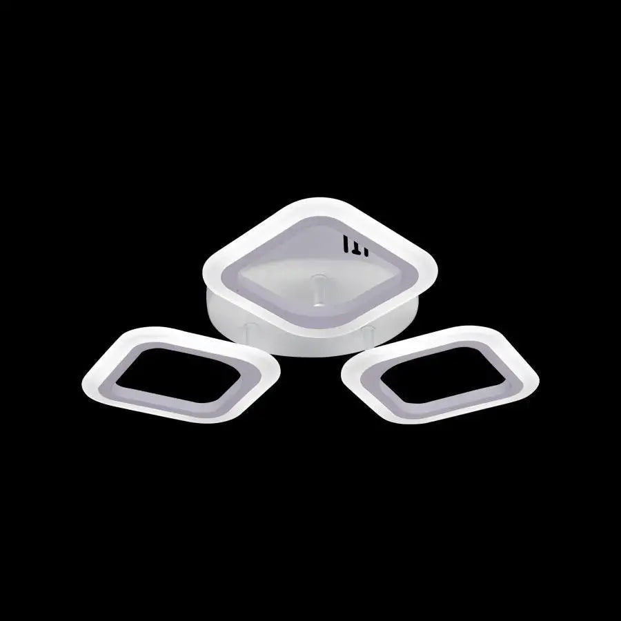 LED LED Erika, 24 W, 3 štvorce, neutrálne svetlo, biele