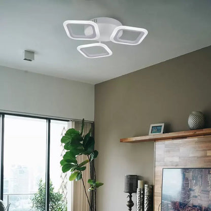LED LED Erika, 24 W, 3 štvorce, neutrálne svetlo, biele
