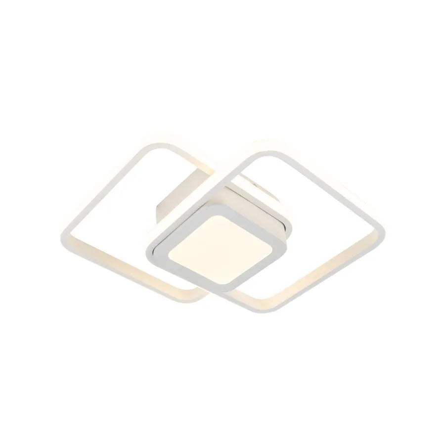 LED DUOFORM, 36W, geometrický dizajn, zaoblený štvorec, biele, horúce/studené/neutrálne svetlo