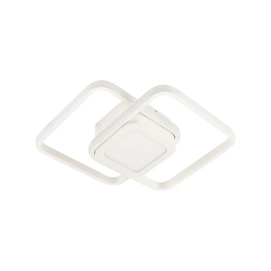 LED DUOFORM, 36W, geometrický dizajn, zaoblený štvorec, biele, horúce/studené/neutrálne svetlo