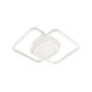LED DUOFORM, 36W, geometrický dizajn, zaoblený štvorec, biele, horúce/studené/neutrálne svetlo