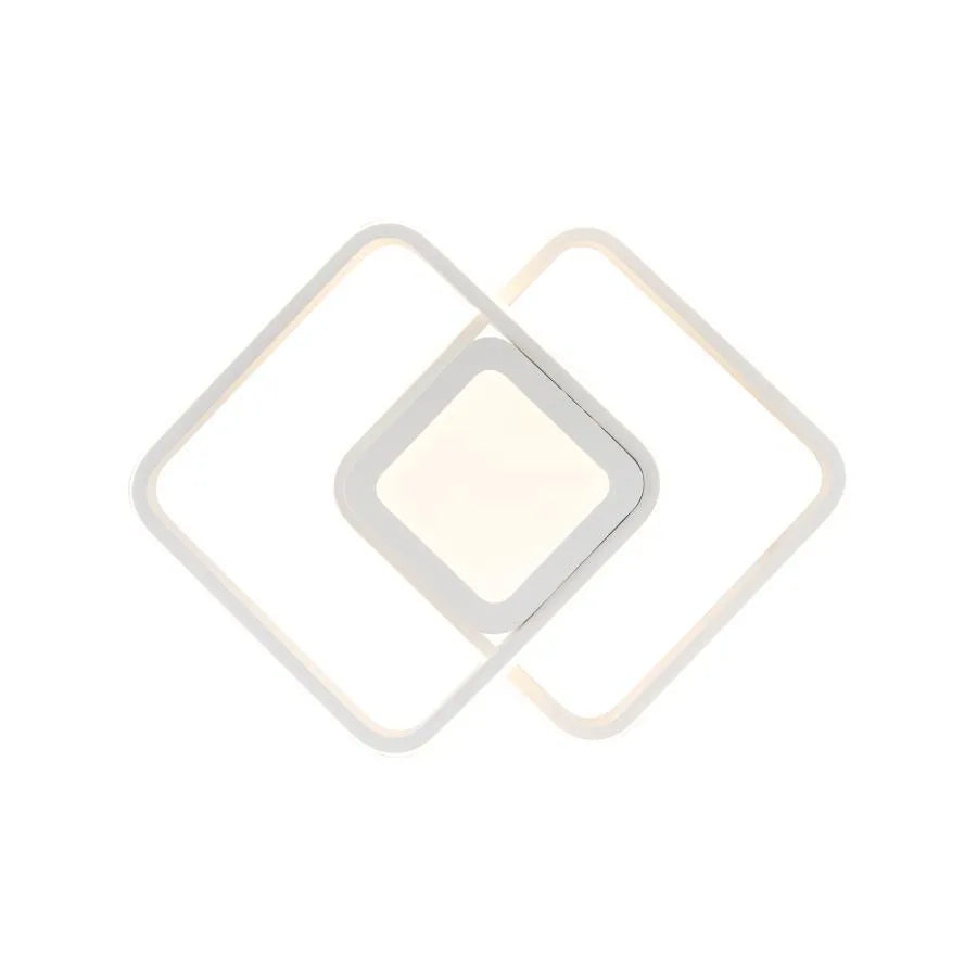 LED DUOFORM, 36W, geometrický dizajn, zaoblený štvorec, biele, horúce/studené/neutrálne svetlo