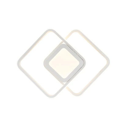 LED DUOFORM, 36W, geometrický dizajn, zaoblený štvorec, biele, horúce/studené/neutrálne svetlo