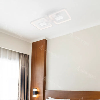 LED chtíč s diaľkovým ovládaním, Felix, 2 štvorce, 77 W, studené/horúce/neutrálne svetlo, nestabilné, biele