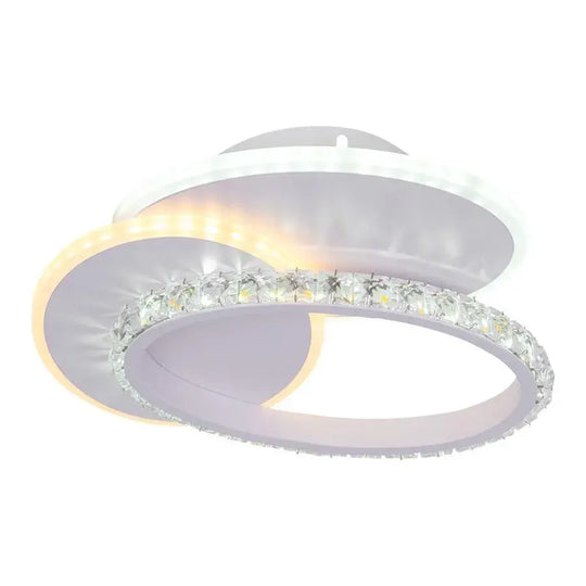 LED stropné svietidlo s krištáľom HOLLANCE 24W, 3 prvky, studené/teplé/neutrálne svetlo, biela