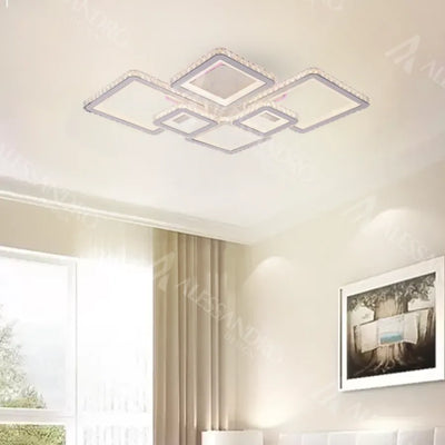 LULUS LED RGB s kvadris diaľkovým ovládaním, 330 W, 6 štvorcov, studené/horúce/neutrálne svetlo, nestabilné, biele