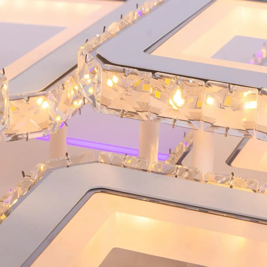LULUS LED RGB s kvadris diaľkovým ovládaním, 330 W, 6 štvorcov, studené/horúce/neutrálne svetlo, nestabilné, biele