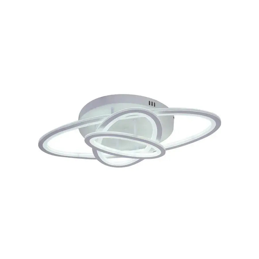LED luster s gentianom diaľkovým ovládaním, 75 W, 3 elipsy, studené/horúce/neutrálne svetlo, nestabilné, biele