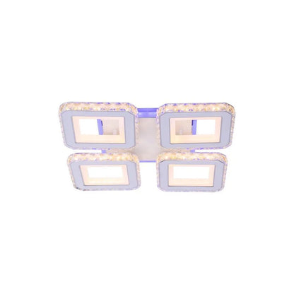 LED LED Leila s diaľkovým ovládaním, 150 W, Chrome s bielym, kovovým a krištáľovým, Daisy, RGB