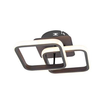 LED LED LULIA, 24 W, štvorcový, hnedý, akryl, studené/horúce/neutrálne svetlo