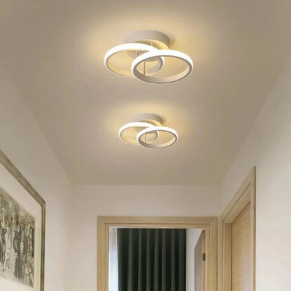 LED vrchol Lulus cirkuluje superponované kruhy, 44 W, 2 kruhy, studené/horúce/neutrálne svetlo, biele