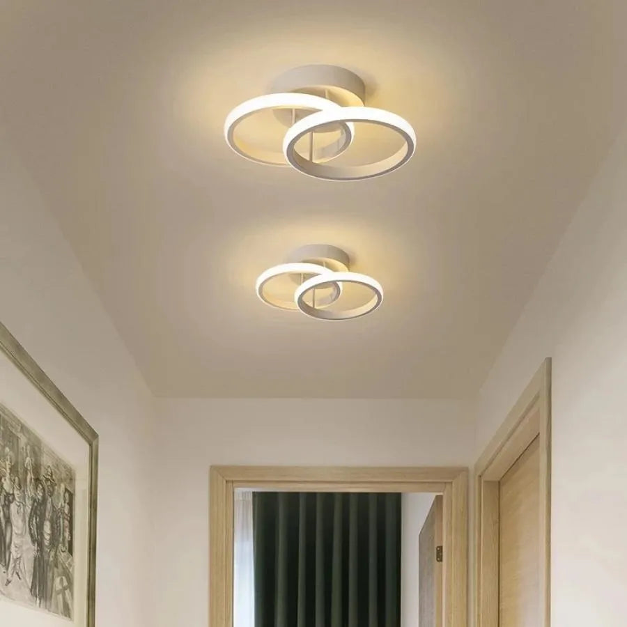 LED vrchol Lulus cirkuluje superponované kruhy, 44 W, 2 kruhy, studené/horúce/neutrálne svetlo, biele