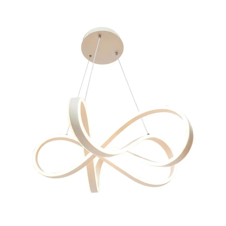 LED túžba zavesená s nekonečným halo, 138 W diaľkovým ovládaním, nastaviteľnou výškou, studenou/horúcou/neutrálnou svetlom, Daisy, biely