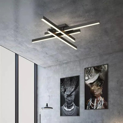 LED LED MASHA s 80W diaľkovým ovládaním, akrylom a kovom, čierna