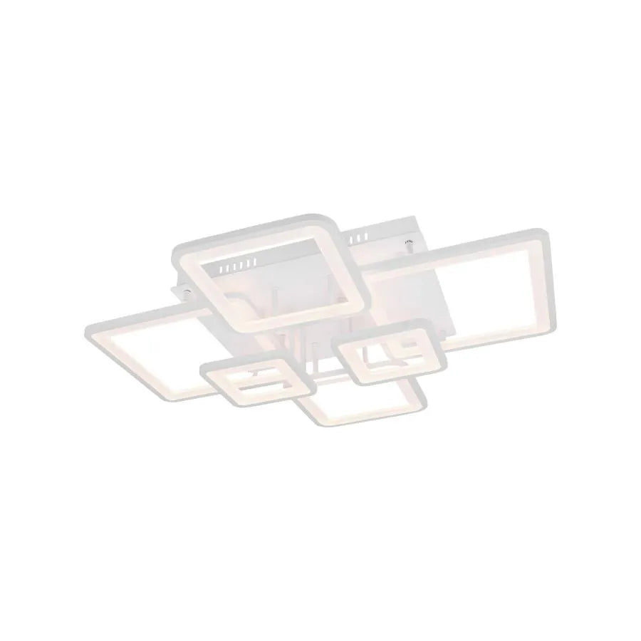 LED túžba s diaľkovým ovládaním, Ella, 6 štvorcov, 114 W, studené/horúce/neutrálne svetlo, nestabilné, biele