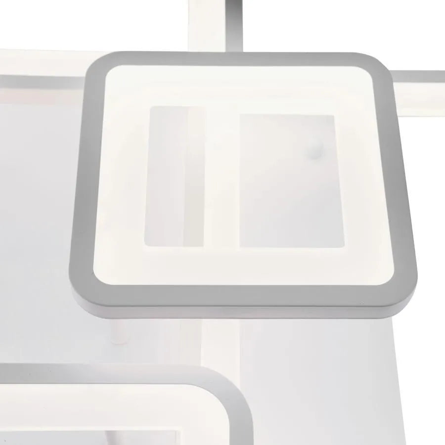 LED túžba s diaľkovým ovládaním, Ella, 6 štvorcov, 114 W, studené/horúce/neutrálne svetlo, nestabilné, biele