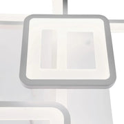 LED túžba s diaľkovým ovládaním, Ella, 6 štvorcov, 114 W, studené/horúce/neutrálne svetlo, nestabilné, biele