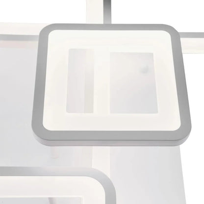 LED túžba s diaľkovým ovládaním, Ella, 6 štvorcov, 114 W, studené/horúce/neutrálne svetlo, nestabilné, biele