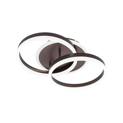 LED luster s diaľkovým ovládaním Lyra, 120 W, 2 kruhy, Daisy, Brushed Fufe, studené/horúce/neutrálne svetlo