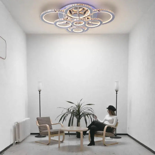 LED LED LED Crystal RGB s diaľkovým ovládaním Lia 182W Smuteble White Silver