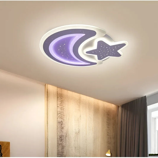 Mesiac Lulus LED a hviezda RGB s diaľkovým ovládaním CORALIA 80W Cold/Warm/Neutrál biela neutrálna