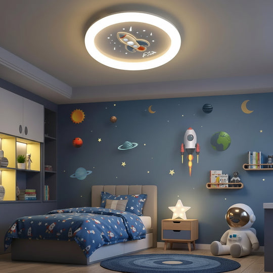 LED luster ROCKET 49W, Priemer 49cm, Studené/Teplé/Neutrálne svetlo, Biela Modrá Detské lustre Predvolený názov Alessandro Design