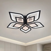 LED luster s diaľkovým ovládaním DALIA, 71 W, 5 okvetných lístkov, studené/horúce/neutrálne svetlo, nestabilné, čierne