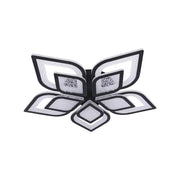 LED luster s diaľkovým ovládaním DALIA, 71 W, 5 okvetných lístkov, studené/horúce/neutrálne svetlo, nestabilné, čierne