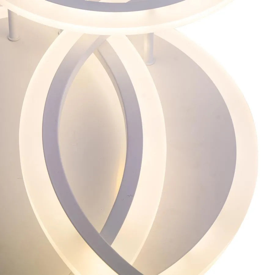 LED luster s diaľkovým ovládaním Lucy, 70 W, 4 kruhy, studené/horúce/neutrálne svetlo, nestabilné, biele