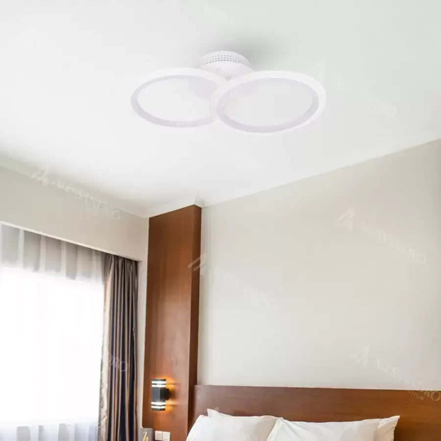 LED luster s betty diaľkovým ovládaním, 28W, 2 kruhy, studené/horúce/neutrálne svetlo, nestabilné, biele