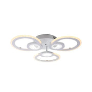 LED luster s diaľkovým ovládaním Kade, 80 W, 3 kruhy, studené/horúce/neutrálne svetlo, nestabilné, biele