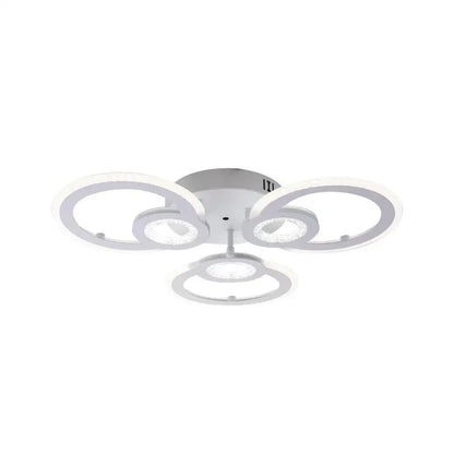LED luster s diaľkovým ovládaním Kade, 80 W, 3 kruhy, studené/horúce/neutrálne svetlo, nestabilné, biele