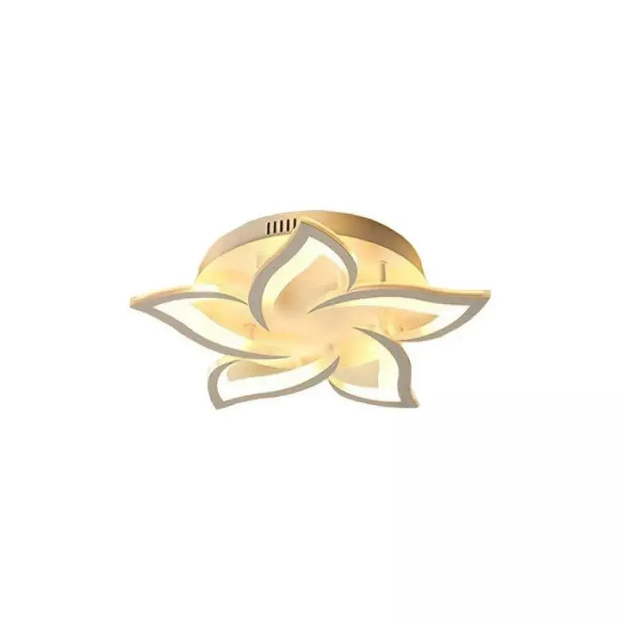 LED luster s diaľkovým ovládaním LOTUS, 65 W, 5 okvetných lístkov, studené/horúce/neutrálne svetlo, nestabilné, biele