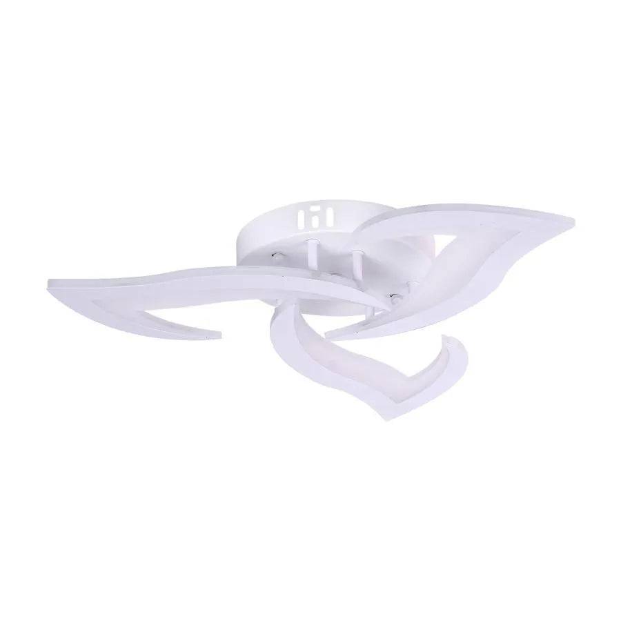 LED túžba s diaľkovým ovládaním lotosu, 48 W, 3 okvetné lístky, studené/horúce/neutrálne svetlo, nestabilné, biele