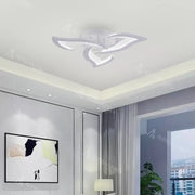 LED túžba s diaľkovým ovládaním lotosu, 48 W, 3 okvetné lístky, studené/horúce/neutrálne svetlo, nestabilné, biele