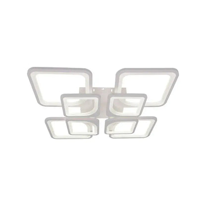 LED luster s diaľkovým ovládaním, Zoe, 8 štvorcov, 135 W, studené/horúce/neutrálne svetlo, nestabilné, biele