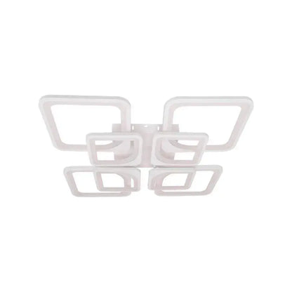 LED luster s diaľkovým ovládaním, Zoe, 8 štvorcov, 135 W, studené/horúce/neutrálne svetlo, nestabilné, biele
