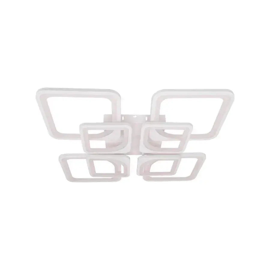 LED luster s diaľkovým ovládaním, Zoe, 8 štvorcov, 135 W, studené/horúce/neutrálne svetlo, nestabilné, biele