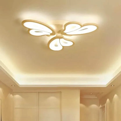 LED túžba s diaľkovým ovládaním kvetu, 43 W, 3 okvetné lístky, studené/horúce/neutrálne svetlo, nestabilné, biele