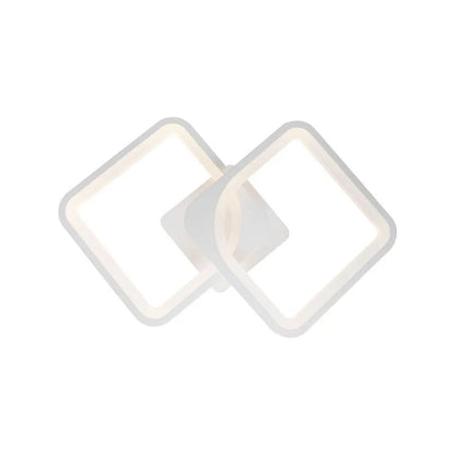 LED luster s diaľkovým ovládaním, Zoe, 2 štvorce, 39 W, studené/horúce/neutrálne svetlo, nemilosrdné, biele