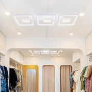 LED luster s diaľkovým ovládaním, Felix, 3 štvorce, 77 W, studené/horúce/neutrálne svetlo, nestabilné, biele