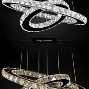 LED LED LUD LUMINIS, 58W, kryštál a kov, smotabilná, nastaviteľná výška, studené/teplé/neutrálne svetlo, luxusné osvetlenie