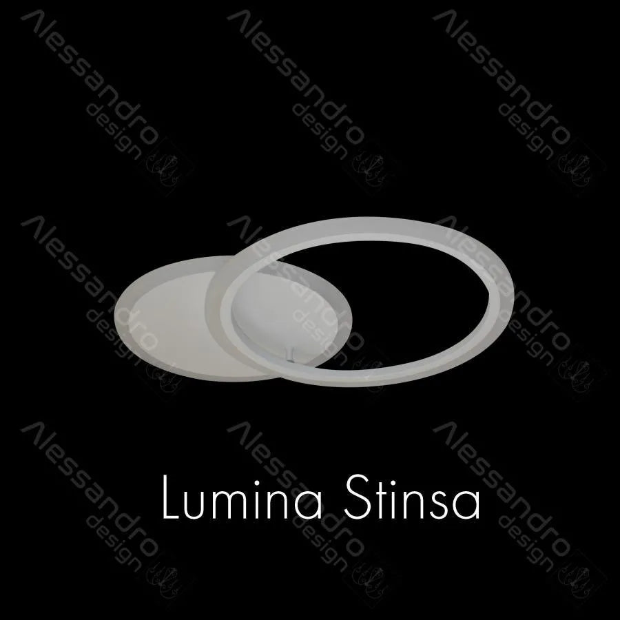 LED luster s diaľkovým ovládaním Lucy, 40 W, 2 kruhy, studené/horúce/neutrálne svetlo, lúč, biele
