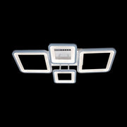 LED luster s diaľkovým ovládaním, ella, 4 štvorce, 88 W, studené/horúce/neutrálne svetlo, nestabilné, biele