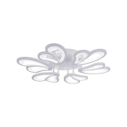 LED túžba s diaľkovým ovládaním kvetu, 72 W, 6 okvetných lístkov, studené/horúce/neutrálne svetlo, nestabilné, biele