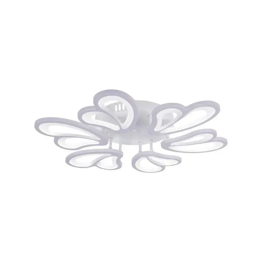 LED túžba s diaľkovým ovládaním kvetu, 72 W, 6 okvetných lístkov, studené/horúce/neutrálne svetlo, nestabilné, biele