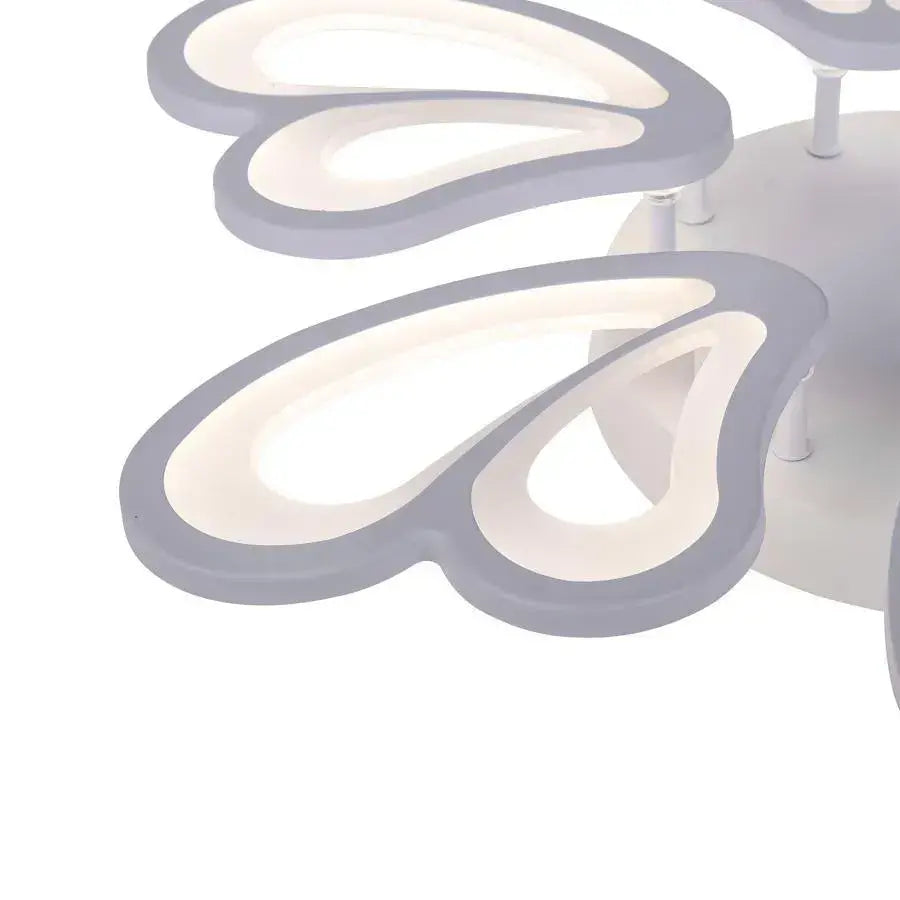 LED túžba s diaľkovým ovládaním kvetu, 72 W, 6 okvetných lístkov, studené/horúce/neutrálne svetlo, nestabilné, biele