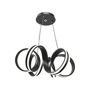 LED túžba zavesená na diaľkové ovládanie nekonečna, 180 W, nastaviteľná výška, studené/horúce/neutrálne svetlo, nestabilné, čierne