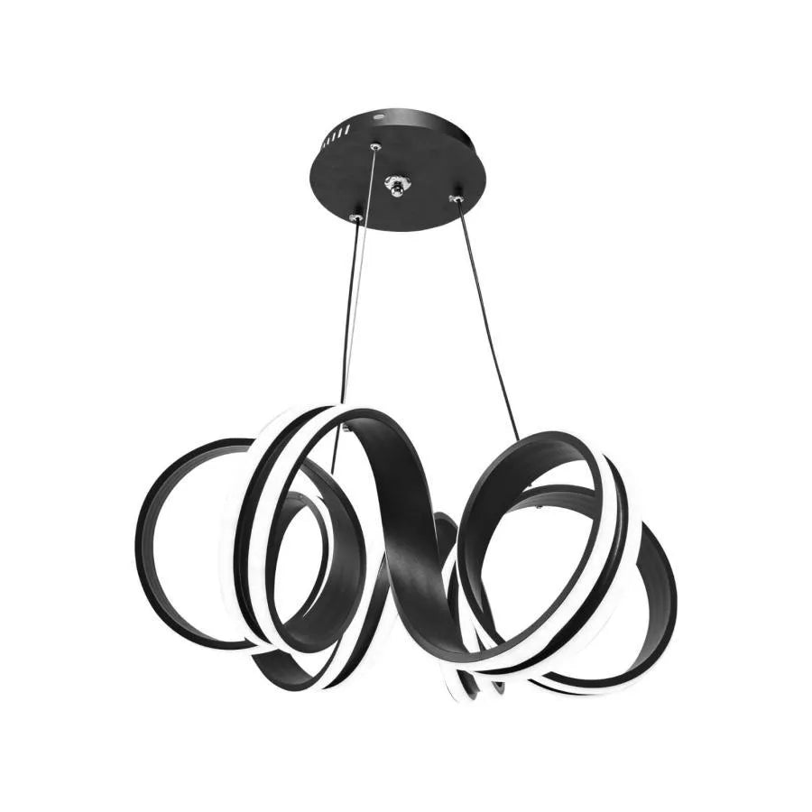 LED túžba zavesená na diaľkové ovládanie nekonečna, 180 W, nastaviteľná výška, studené/horúce/neutrálne svetlo, nestabilné, čierne
