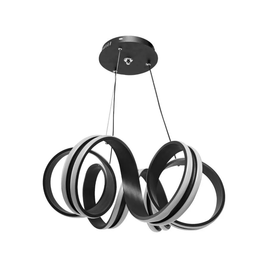 LED túžba zavesená na diaľkové ovládanie nekonečna, 180 W, nastaviteľná výška, studené/horúce/neutrálne svetlo, nestabilné, čierne